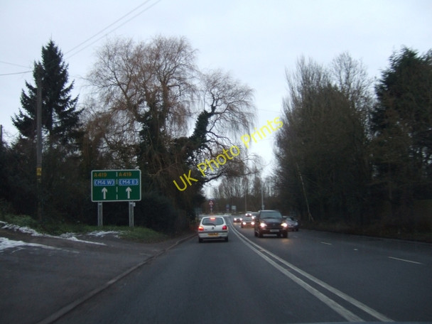 Photo 6"x4" Approaching M4 junction 15 from the south Badbury\/SU1980 c2010