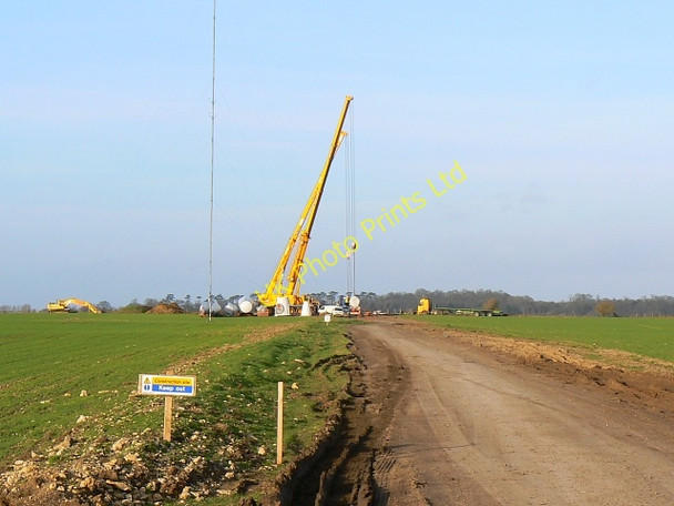 Photo 6"x4" Wind farm construction plant, Westmill Farm, Watchfield 25th January 2008 Watchfield\/SU2490 c2008 P1