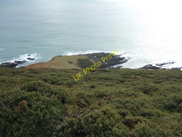 Photo 6"x4" Cliff slope towards Eden's Cove Wembury c2010