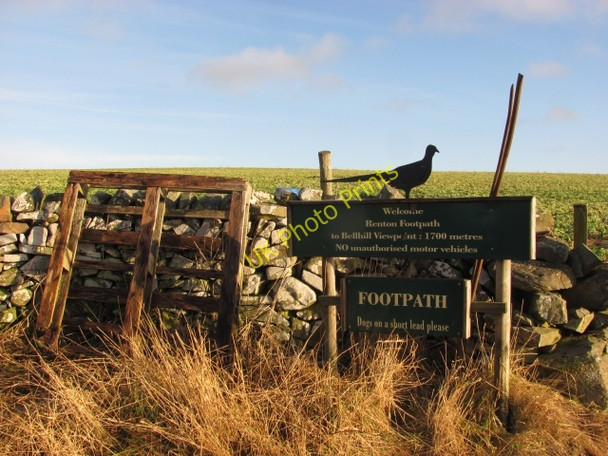 Photo 6"x4" Footpath sign, Renton Grantshouse c2011