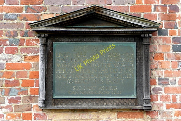 Photo 6"x4" Plaque at Jane Austen's home Alton\/SU7139 c2010