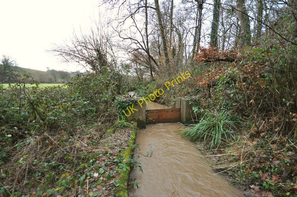 Photo 6"x4" Leat passing through a sluice gate Barnstaple c2011