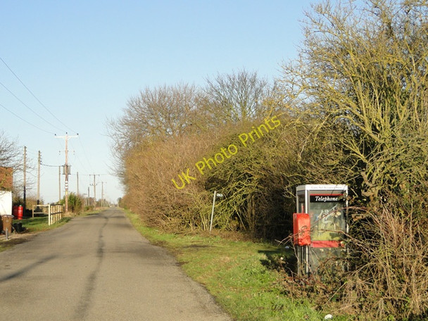 Photo 6"x4" Telephone and post box north of Gedney Hill Gedney Hill c2011