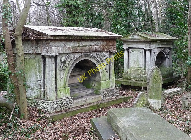 Photo 6"x4" Bailey monuments, West Norwood Cemetery Streatham c2011