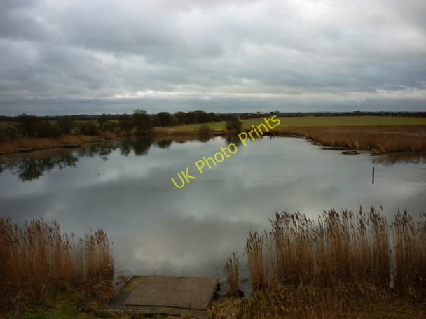 Photo 6"x4" Fishing pond next to the River Humber North End\/TA1022 c2011