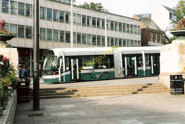 Photo 6"x4" Market Square: tram tests Nottingham\/SK5641 c2003