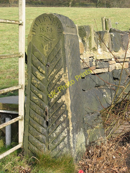 Photo 6"x4" Old gatepost on Broad Carr Lane Elland c2011