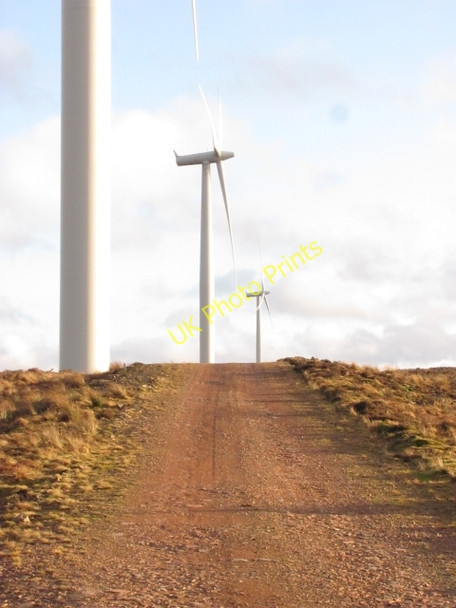 Photo 6"x4" Windfarm road, Black Law Auchterhead Muir c2011