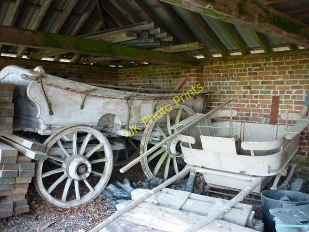 Photo 6"x4" Old farm carts at Hawerby Hall Farm Ashby cum Fenby c2011