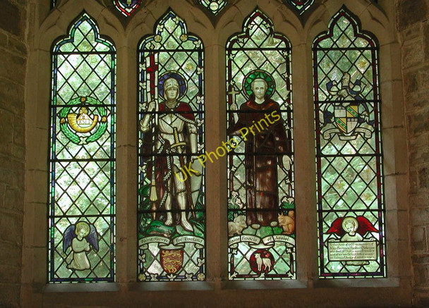 Photo 6"x4" St Edith, Eaton - Stained glass window Middlehope c2000