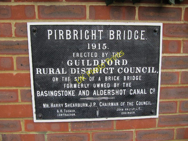Photo 6"x4" Information on the bridge Pirbright c2011