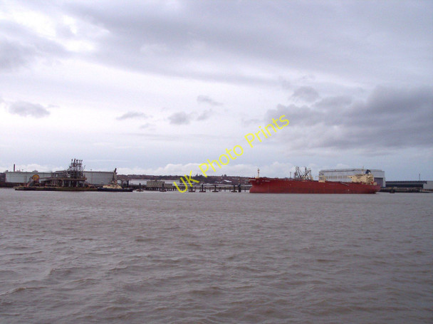 Photo 6"x4" Oil tanker at Tranmere Oil Terminal Tranmere c2011