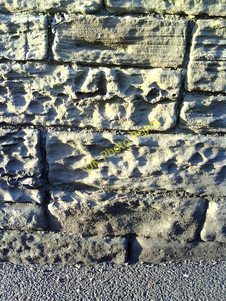 Photo 6"x4" Benchmark on the wall of Norfolk Park Road Sheffield\/SK3587 c2011