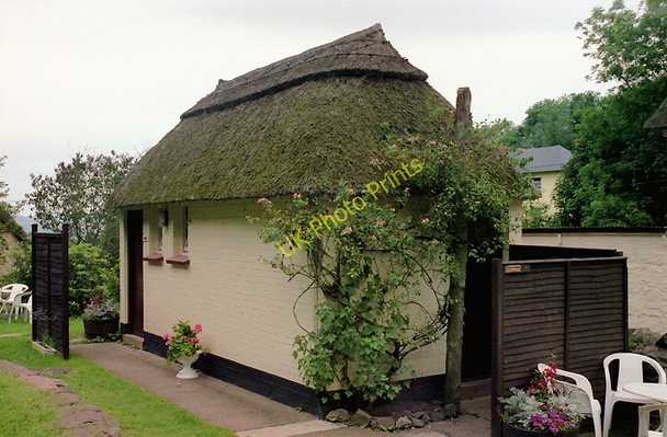 Photo 6"x4" Thatched convenience in Triscombe, Somerset Triscombe c1988