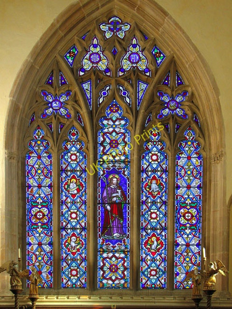 Photo 6"x4" The church of the Holy Innocents, Foulsham - C19 east window Bexfield c2011