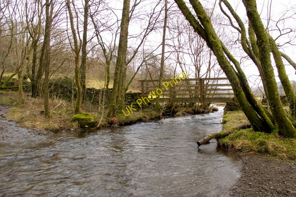 Photo 6"x4" Footbridge over Dale Park Beck Force Mills c2011