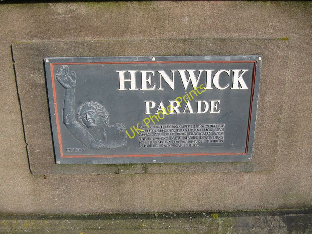 Photo 6"x4" Plaque on the parade Worcester c2011