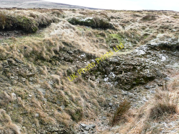 Photo 6"x4" Gulley on the moor Blaina c2008