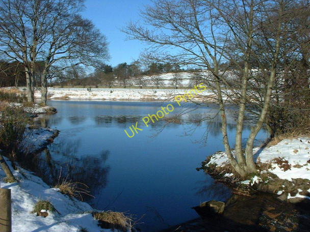 Photo 6"x4" Winter chills the pond at Dunecht Dunecht c2003