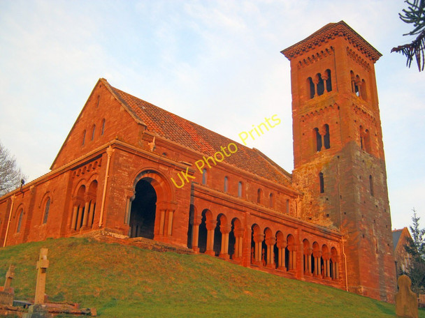 Photo 6"x4" Evening sun on St Catherine's Church Hoarwithy c2011