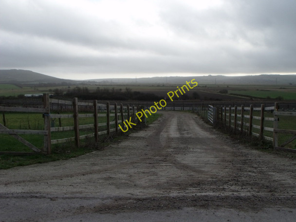 Photo 6"x4" Farm track on Ranscombe Farm, Beddingham, East Sussex Lewes c2011