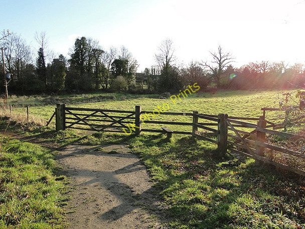 Photo 6"x4" Five barred gate and stile onto a footpath Aylsham c2011