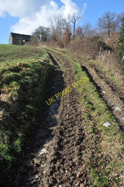 Photo 6"x4" Track above Lower Prescoed Usk\/Brynbuga c2011