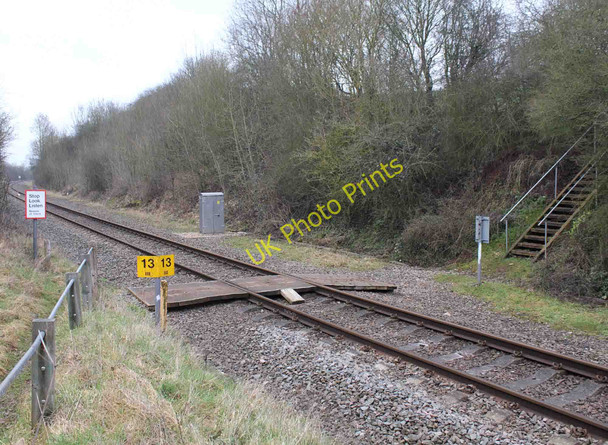 Photo 6"x4" Footpath to Bearley crosses railway line Edstone c2011