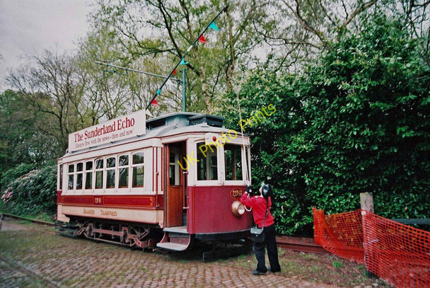 Photo 6"x4" Oporto tram No. 196 getting ready for the return journey Prestwich c2010