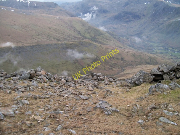 Photo 6"x4" The rim of the col above Cwm Dudodyn Dinorwic c2011