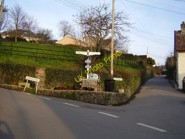Photo 6"x4" Junction of Barton Lane and Castle Hill Berrynarbor c2011