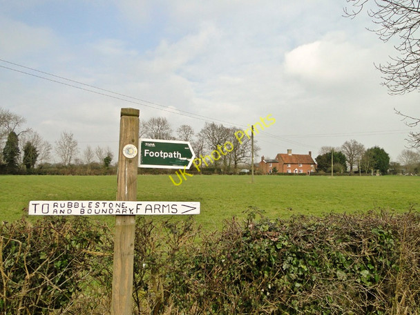 Photo 6"x4" Entrance to Rubblestone and Boundary Farms at East Green Saxmundham c2011