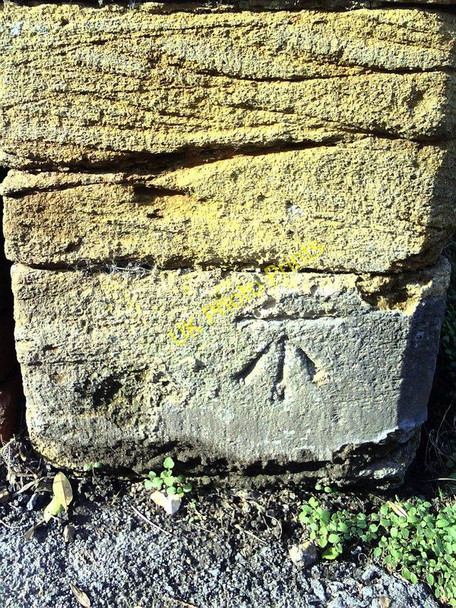 Photo 6"x4" Benchmark on boundary wall of #128 Hendford Hill Yeovil c2011