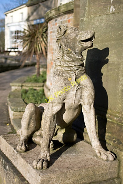 Photo 6"x4" Dog sculpture, Sewerby Hall Bridlington c2011