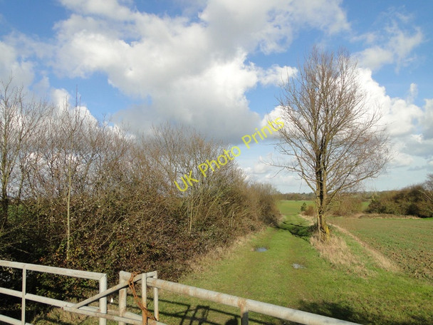 Photo 6"x4" Footpath No.22 and stile off the A12 at Benhall Saxmundham c2011 P1