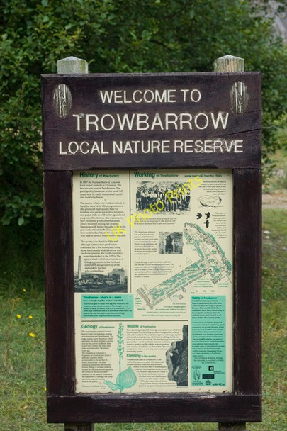 Photo 6"x4" Signboard at Trowbarrow Nature Reserve Red Bridge c2009