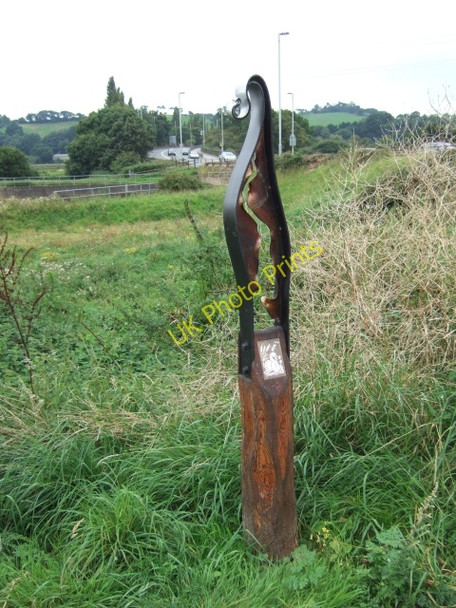 Photo 6"x4" Waymark beside Exeter Canal towpath Lower Wear c2009