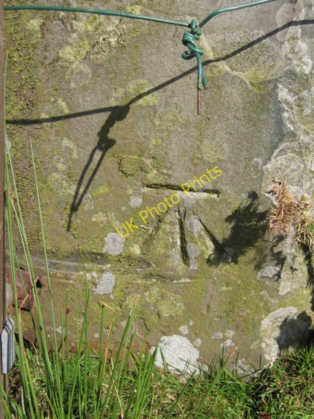 Photo 6"x4" Bench mark at Gate 2 on Long Lane Studfold\/SD8170 c2007