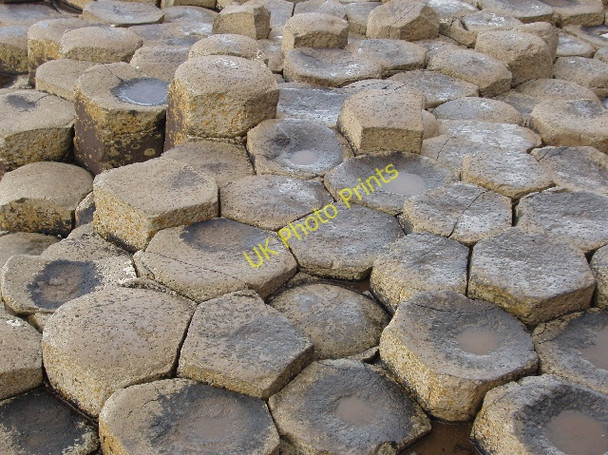 Photo 6"x4" Pentagons (mainly) at the Giant's Causeway Portballintrae c2009
