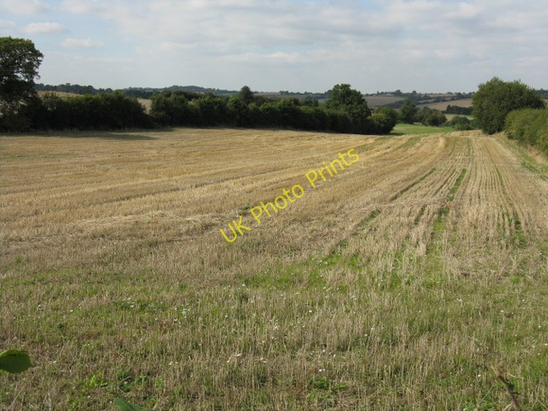 Photo 6"x4" Stubble Field, Abberley Abberley c2009