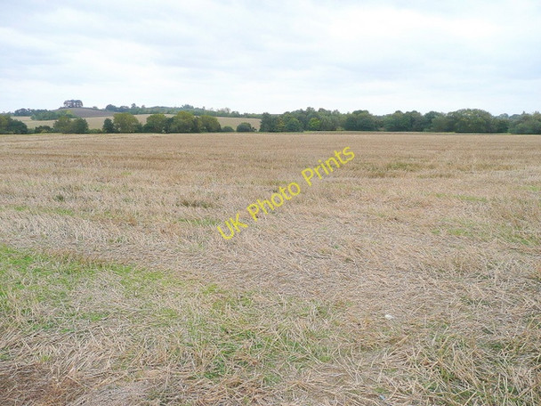 Photo 6"x4" Stubble field in the Isbourne valley Wormington c2009