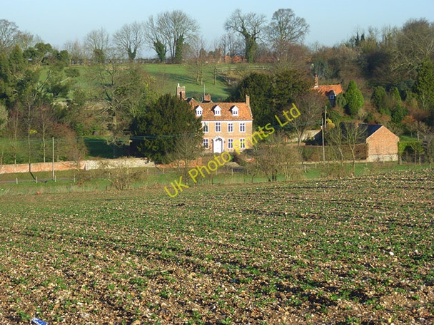 Photo 6"x4" Farmland and the former vicarage, Ipsden Ipsden c2008