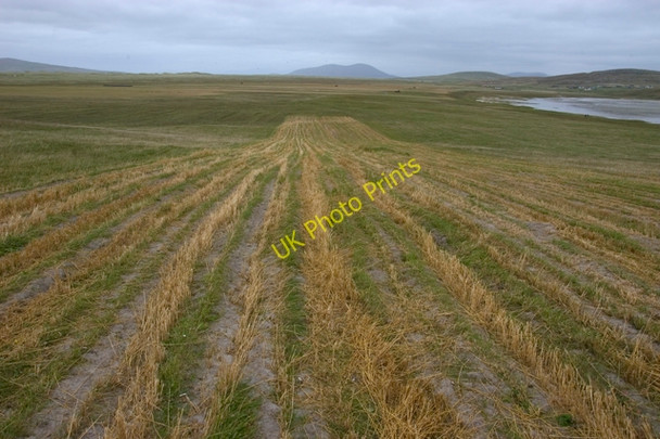 Photo 6"x4" Stubble field on the Machair Port nan Long c2009