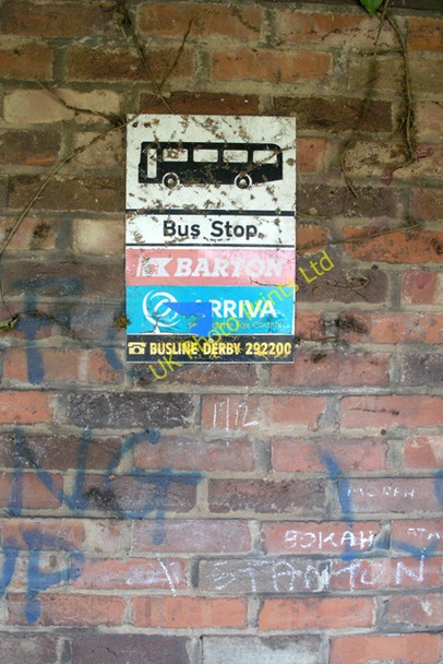 Photo 6"x4" Bus Shelter sign Cavendish Bridge c2008