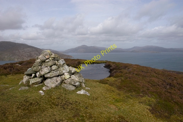 Photo 6"x4" Summit cairn on Beinn Sgorabhaig Ceann a Bh\u00e0igh\/NG2395 c2009