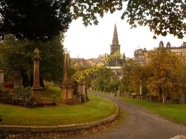 Photo 6"x4" Glasgow: lower slopes of the Necropolis Glasgow c2009