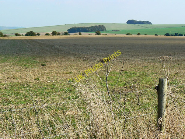 Photo 6"x4" Field near the Mid Wilts Way, Bromham CP Heddington c2009
