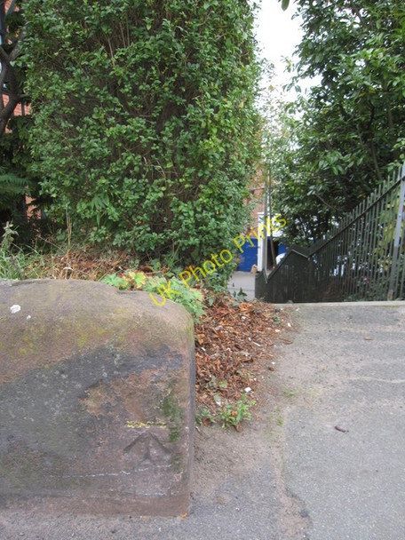 Photo 6"x4" Bench mark above Barrelwell Hill Chester c2009
