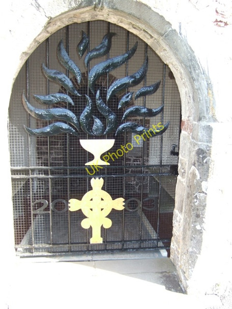 Photo 6"x4" The grille dated 2003 of St Bridget's church St Brides\/SM7910 c2009