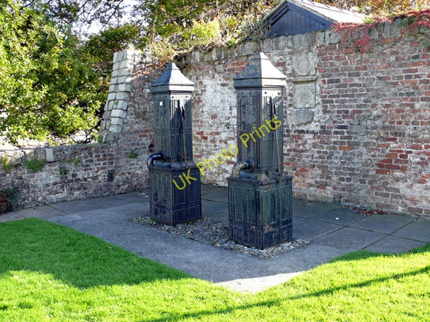 Photo 6"x4" An unusual pair of old water hand pumps Beaumaris c2009